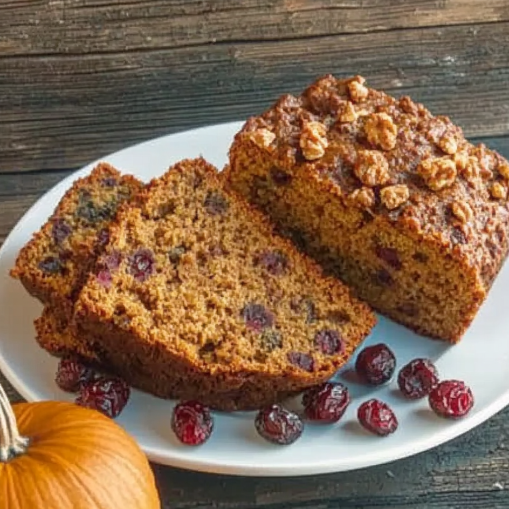 Pumpkin Cranberry Bread22