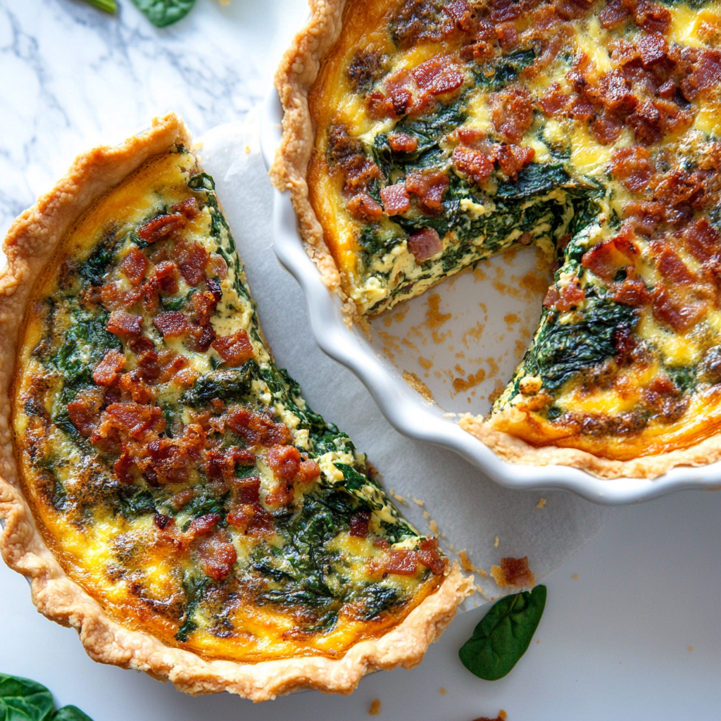 Spinach Bacon Quiche33