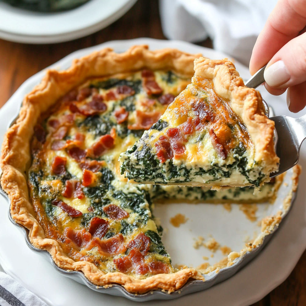 Spinach Bacon Quiche22