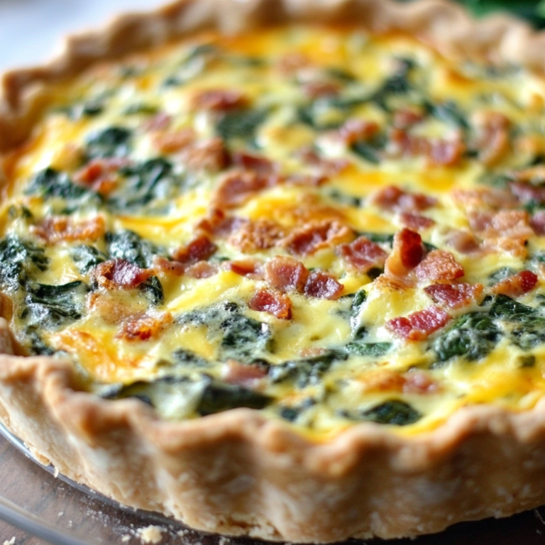 Spinach Bacon Quiche11