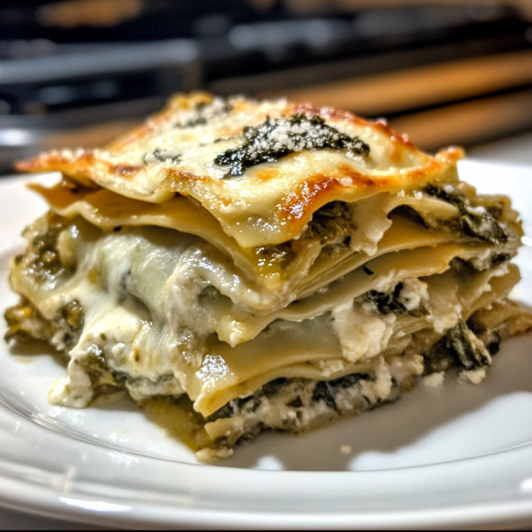 Freshly baked veg lasagna comfort food with layers of vegetables, tomato sauce, and melted cheese in a rustic baking dish.1