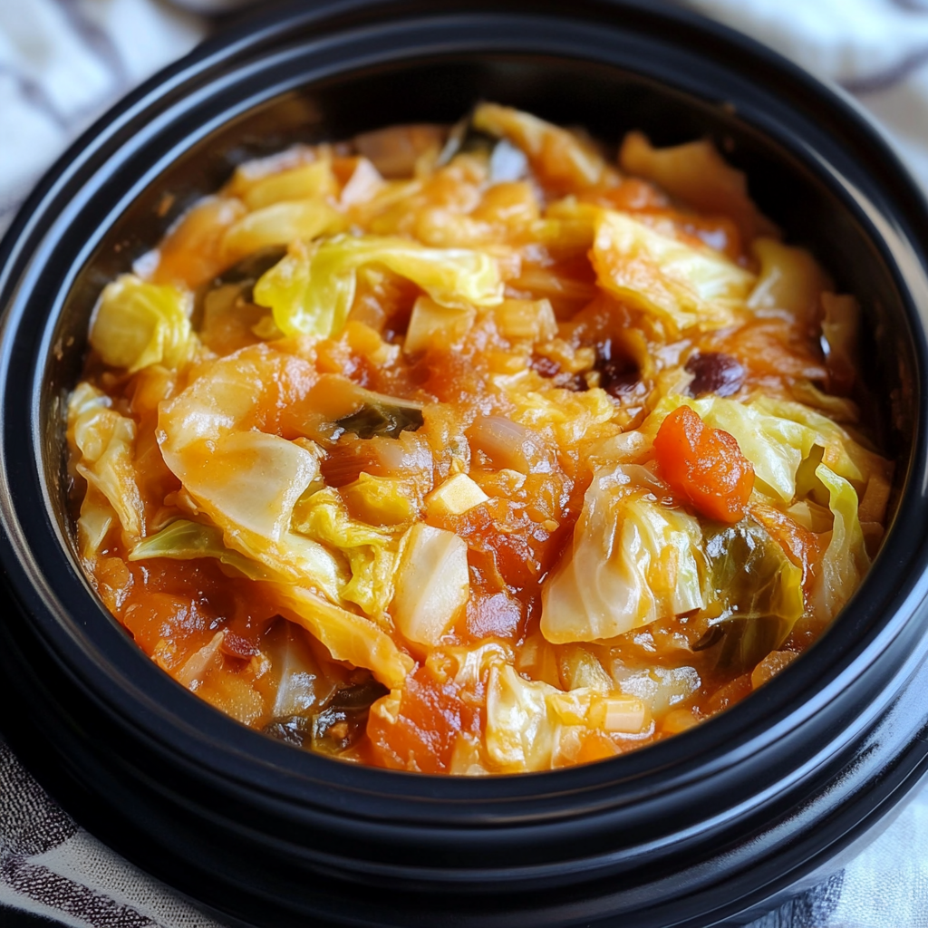 Slow cooker cabbage rolls served with tomato sauce – a hearty, comfort food classic made in the crockpot.4